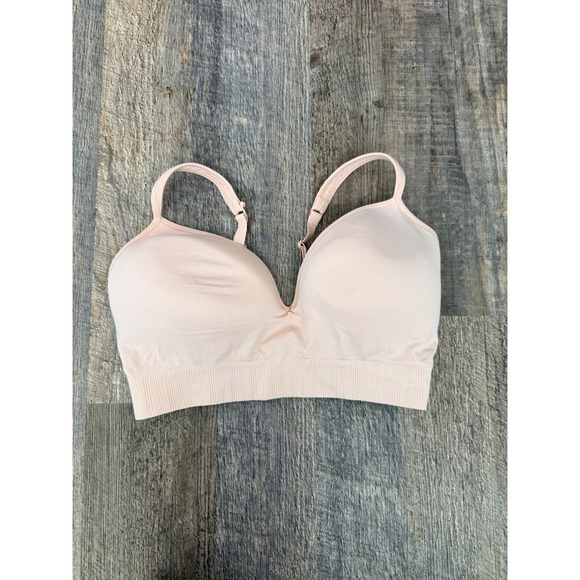 Athleta Other - Athleta Everyday Wireless Bra Blush Pink Adjustable J-Hook Racerback Size Medium